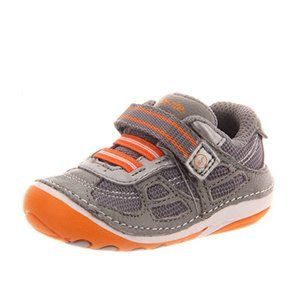 NEW Stride Rite Baby Soft Motion Conner Sneaker Grey Orange Walker First Step